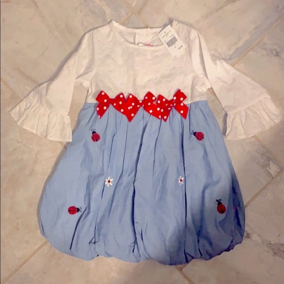 Good Lad Other - Ladybug Chambray Bubble Dress